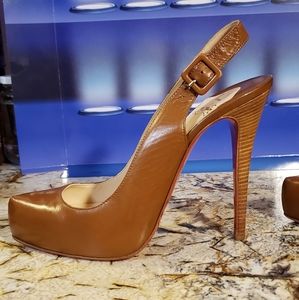 Authentic Christian Louboutin leather slingback he